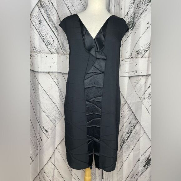 Babette Crinkle Oragami Pleated Modernist Dress M - Picture 1 of 7
